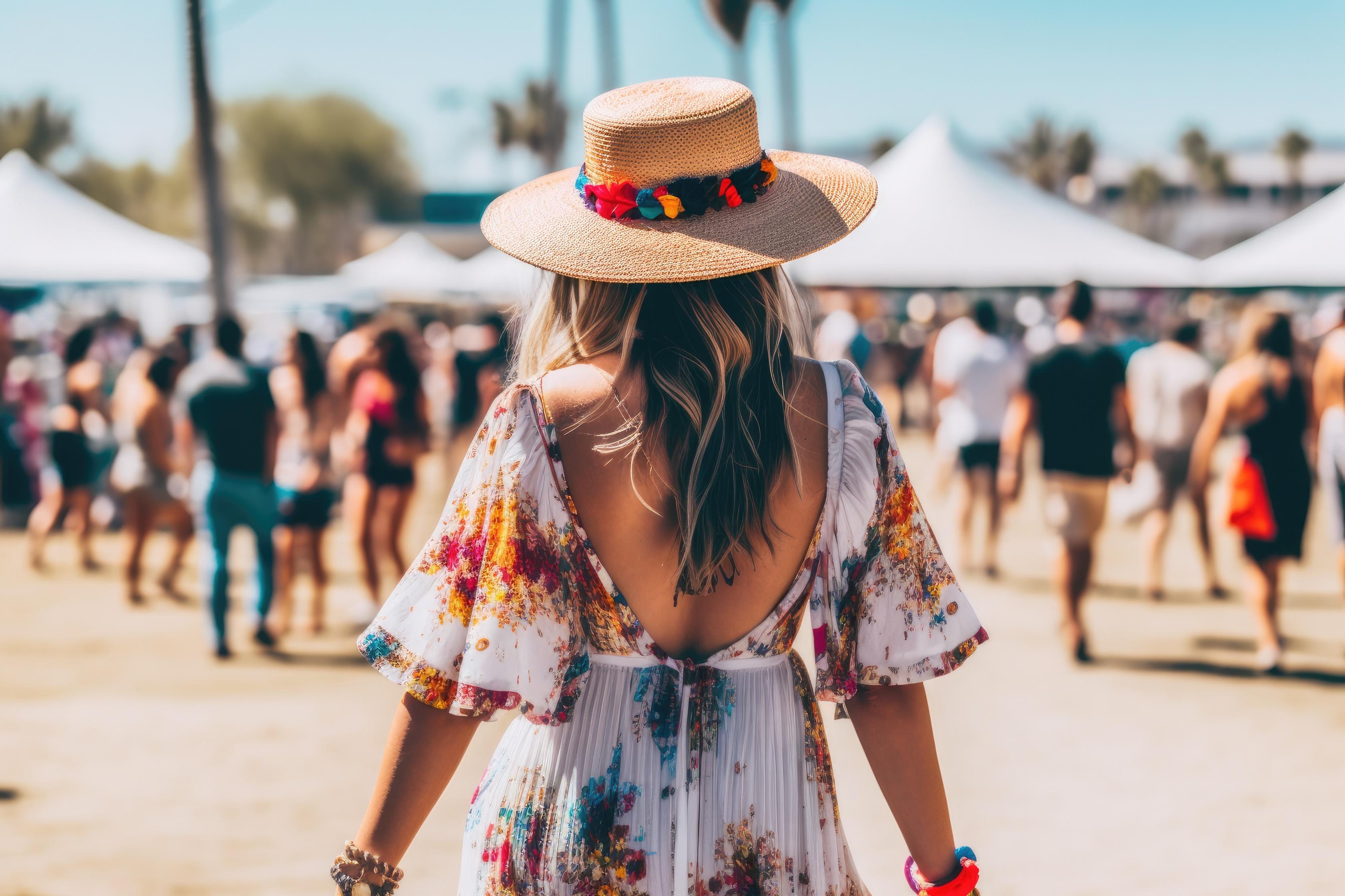 Coachella main stage crowd