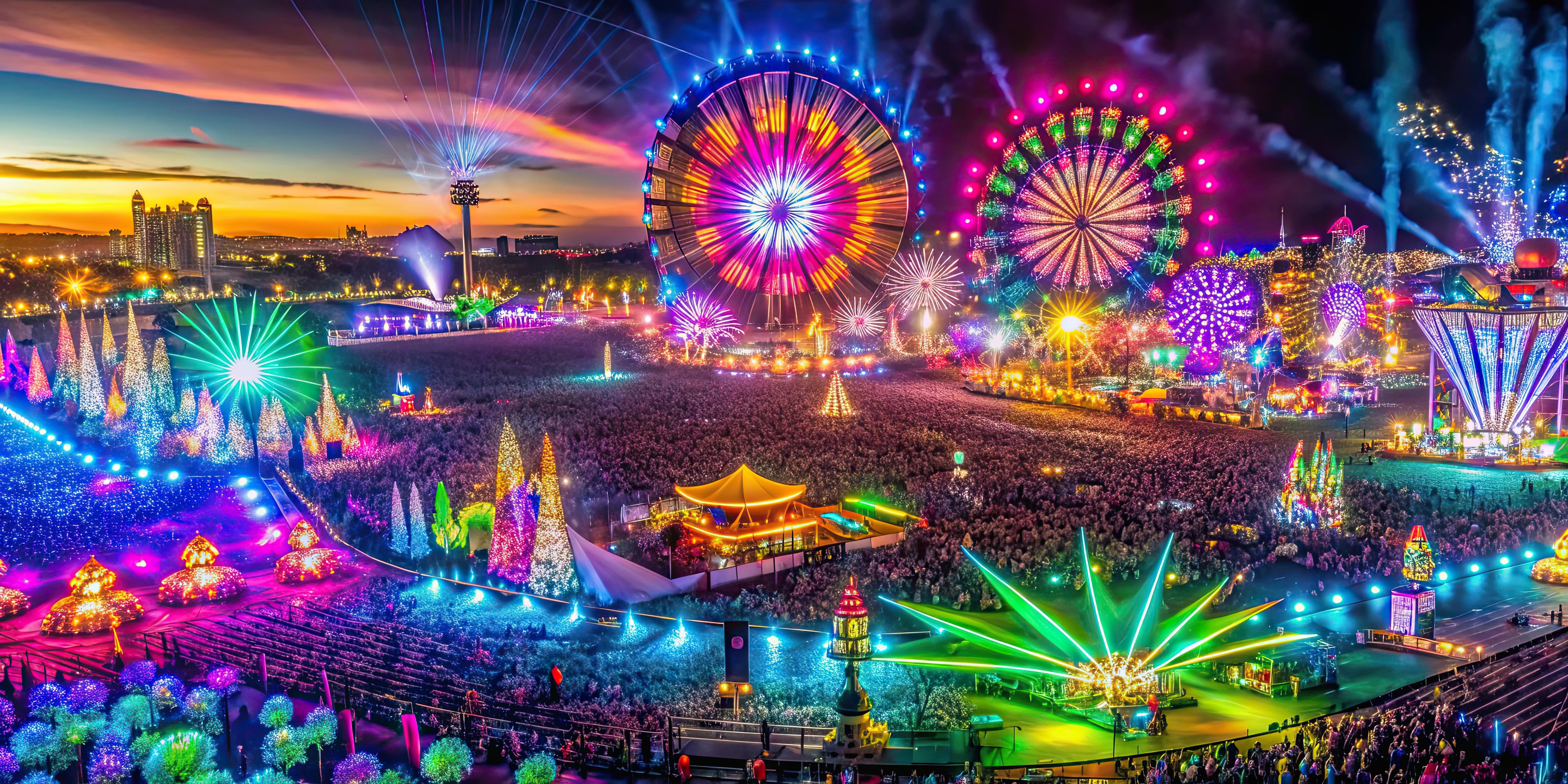 Main stage at night
